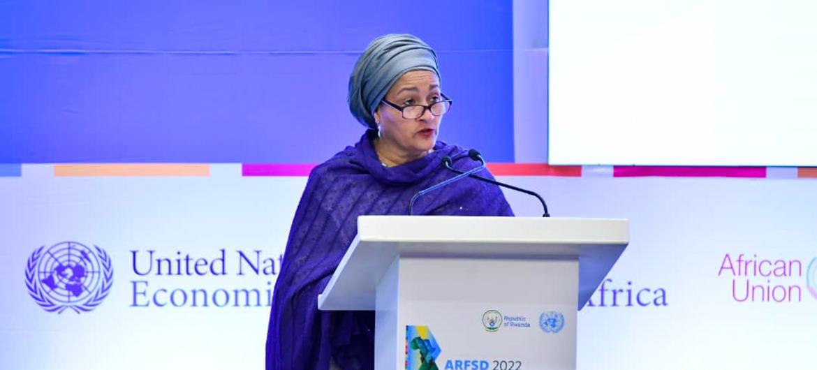 Deputy Secretary-General Amina Mohammed addressing the Eighth Session of the Africa Regional Forum on Sustainable Development, in Kigali Rwanda.