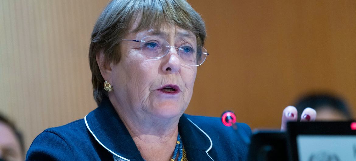 Michelle Bachelet, Haut commissaire des Nations unies aux droits de l'homme, s'adresse au Conseil des droits de l'homme