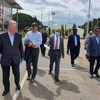 Gianluca Rampolla (second from left) and government partners visiting a UN supported COVID 19 facility in Port Moresby.