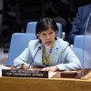 إيزومي ناكاميتسو  ، الممثل الأعلى لشؤون نزع السلاح ، تطلع مجلس الأمن على الوضع في الشرق الأوسط (سوريا).