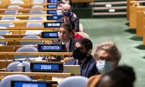 La Asamblea General de las Naciones Unidas se reúne de forma presencial por primera vez desde marzo, tras el brote de la pandemia COVID-19.