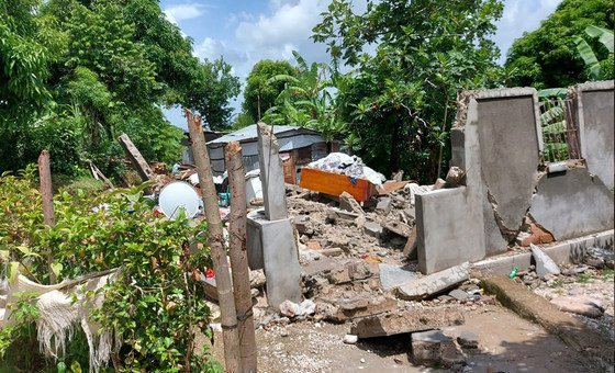 A 7.2 magnitude earthquake that ripped done  Haiti was followed days aboriginal    by Tropical Depression Grace, devastating populations successful  the Caribbean Island State.