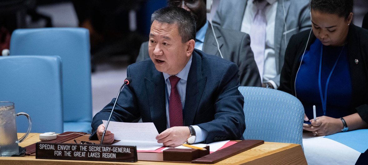 Huang Xia, Envoyé spécial du Secrétaire général de l'ONU pour la région des Grands Lacs d'Afrique, prend la parole au Conseil de sécurité (octobre 2019)