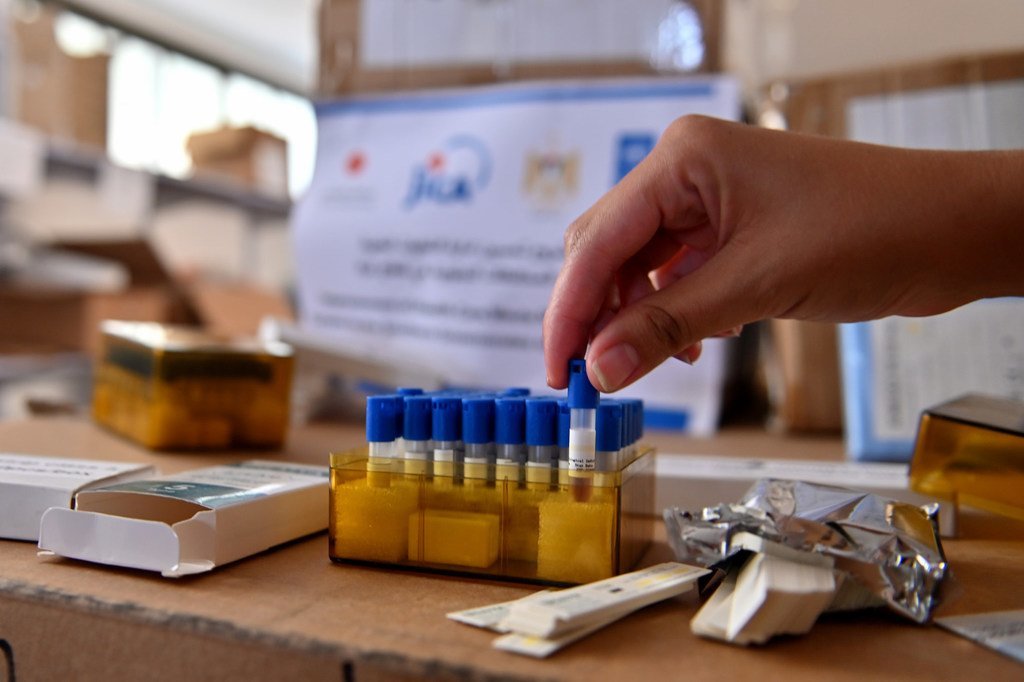 联合国开发署向加沙地带提供医疗用品。