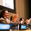 El cantante Carlos Vives participa en la cumbre de la Alianza de Impacto Latino 2019 en la sede de la ONU en Nueva York.