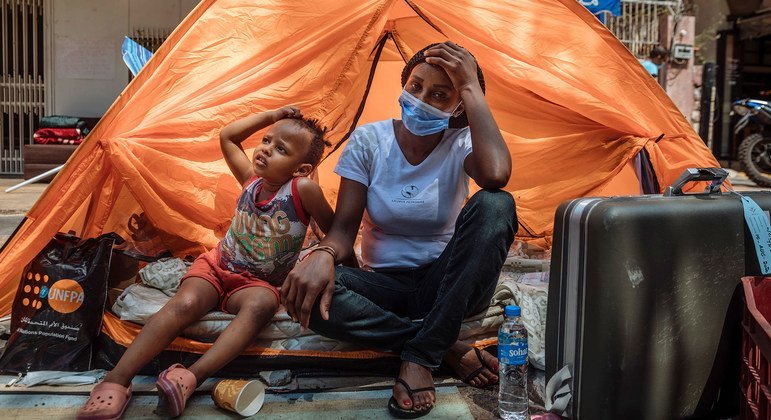 Tents have been provided for migrants in Beirut who no longer have a place to live.