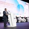 الدكتور هاشم حسين، رئيس مكتب ترويج الاستثمار والتكنولوجيا التابع لمنظمة الأمم المتحدة للتنمية الصناعية(اليونيدو)، يفتتح منتدى رواد الأعمال في إكسبو دبي.