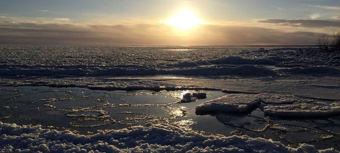 La playa de Norrmjöle en las afueras de Umeå, en el norte de Suecia.