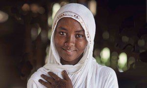 تشعر الشابة فاطومة، من إثيوبيا، بالفخر لأن الجهود الحثيثة مع مجتمعها المحلي أقنعت أفراد المجتمع بوقف ممارسة ختان الإناث.