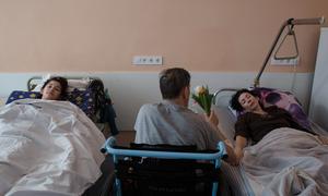 Пациенты в одной из  больниц Киева, Украина.