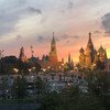 Vista de Moscú al atardecer