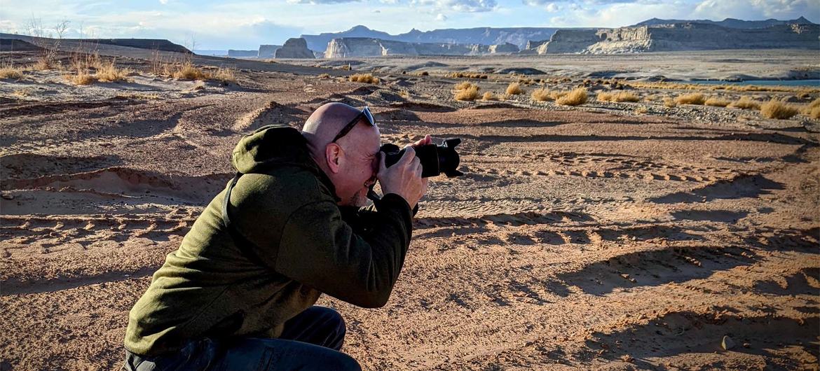 Photographing the Vermilion Cliffs while touring Arizona, United States.