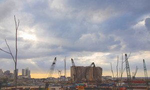 2021 年 4 月拍摄的贝鲁特港。