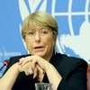 La Alta Comisionada de las Naciones Unidas para los Derechos Humanos, Michelle Bachelet, durante un encuentro con los medios de comunicación en Ginebra.