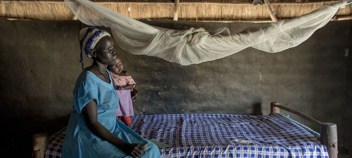 More women in sub-Saharan Africa are using bed nets to protect themselves against malaria. 