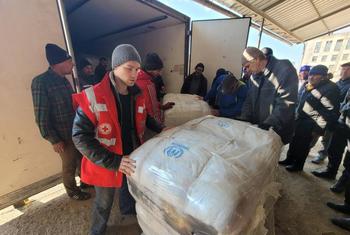 La ONU y los socios humanitarios entregan ayuda a Sievierodonetsk, Ucrania.