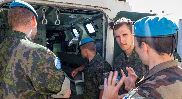 UN peacekeepers from France discuss their role in the rescue effort following an explosion in Beirut, Lebanon.