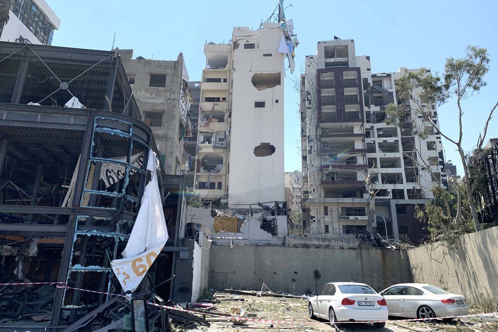 L'explosion du 4 août 2020 a causé de graves dégâts dans tout Beyrouth.