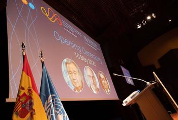 افتتاح المؤتمر الدولي رفيع المستوى حول حقوق الإنسان والمجتمع المدني ومكافحة الإرهاب في مالقة بإسبانيا.
