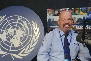 UNSOM Police Commissioner Meinolf Ludwig Schlotmann speaks to UN News during UN Police Week in New York. (November 2019)