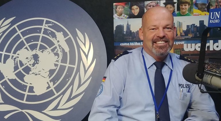 UNSOM Police Commissioner Meinolf Ludwig Schlotmann speaks to UN News during UN Police Week in New York. (November 2019)