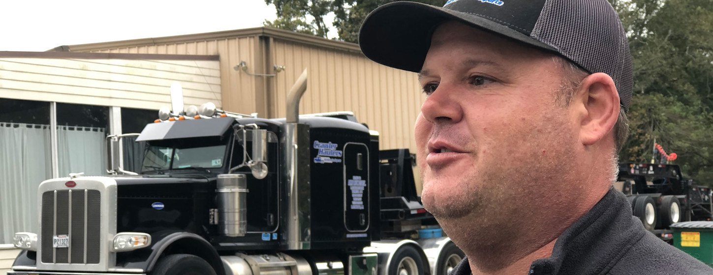 Zack Martin, the owner of Crawler Haulers a trucking company based in Lafayette in Louisiana.