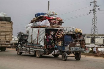 Many families have been trying to flee an escalation of fighting in northern Syria.