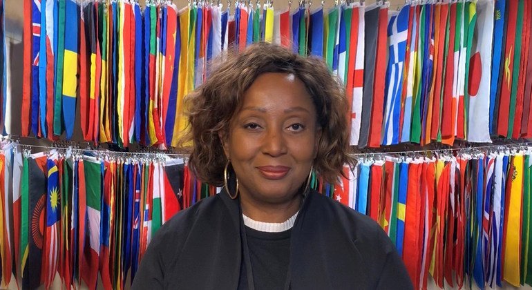 UNFPA's Nafissatou Diop in the UN News studio.
