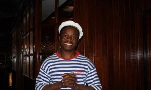 Teddy, originally from the Democratic Republic of Congo, migrated to South Africa many years ago, and works at a restaurant in Hout Bay,