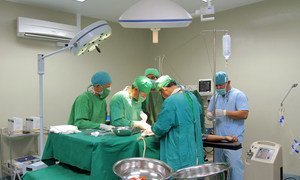 Modern equipment in Cambodian hospital helps save lives. (file)