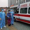 Los suministros enviados por el Fondo de Población de la ONU llegaron el 26 de febrero a Wuhan, China, para su distribución en hospitales locales.
