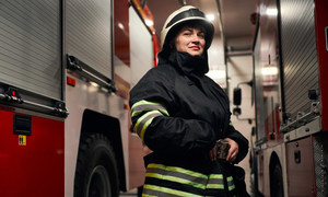 Анастасия Клочко, пожарный-спасатель Государственной службы Украины по чрезвычайным ситуациям.