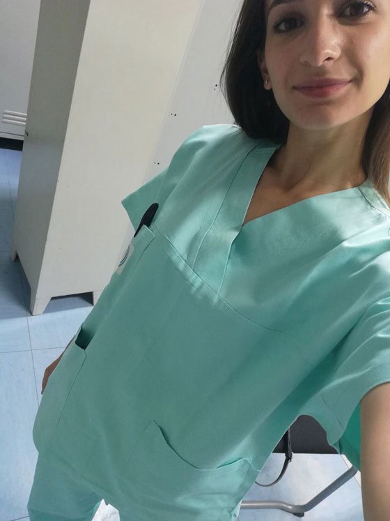 Enfermeira Laura Lupi no hospital onde trabalha com pacientes da covid-19