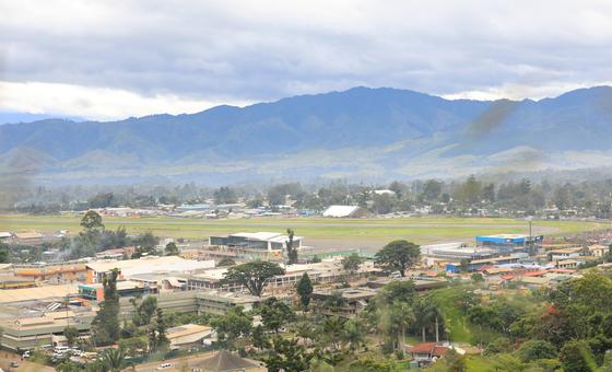 Aerial view of Goroka, Papua New Guinea
