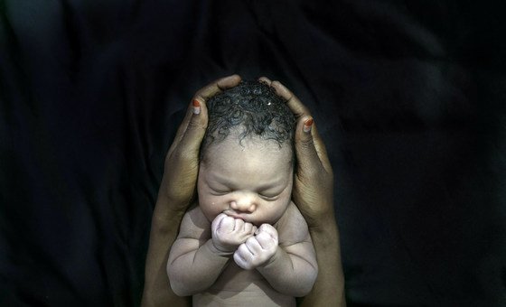 Newborn baby girl at the Kawempe Referral Hospital in Uganda.