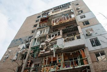На фото: разрушенное здание в Харькове.    