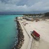 L'archipel de faible altitude Tuvalu, dans l'océan Pacifique, récupère des terres pour lutter contre les effets du changement climatique.