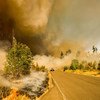 Un feu de forêt brûle dans un parc national de l'Oregon, aux États-Unis.