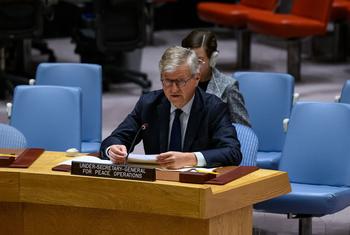 وكيل الأمين العام للأمم المتحدة لعمليات السلام، جان بيير لاكروا، خلال احاطته لمجلس الأمن الدولي
