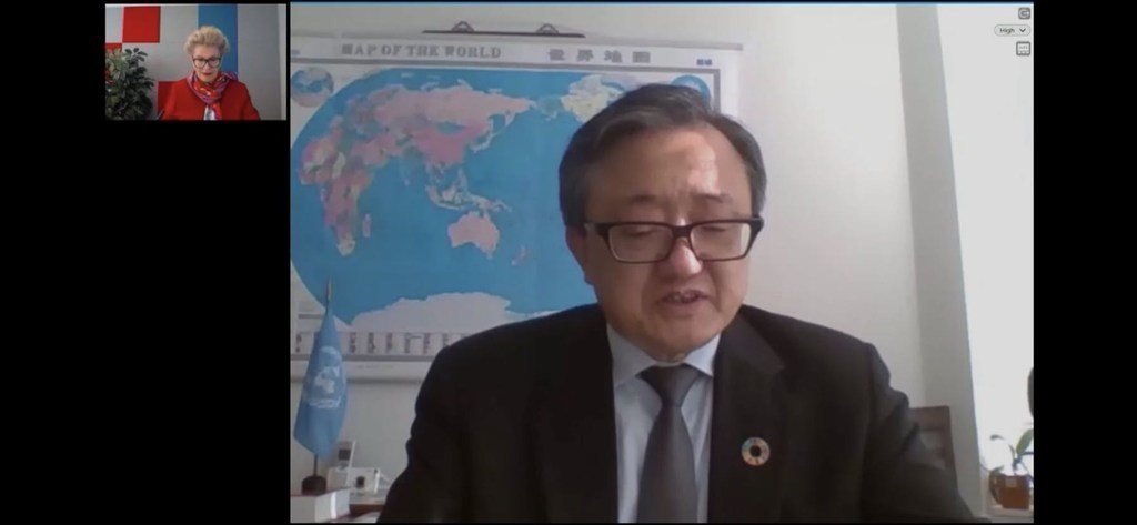 联合国主管经济和社会事务的副秘书长刘振民在联合国大会第75届会议“社会、人道主义和文化委员会”开幕会议上发言。
