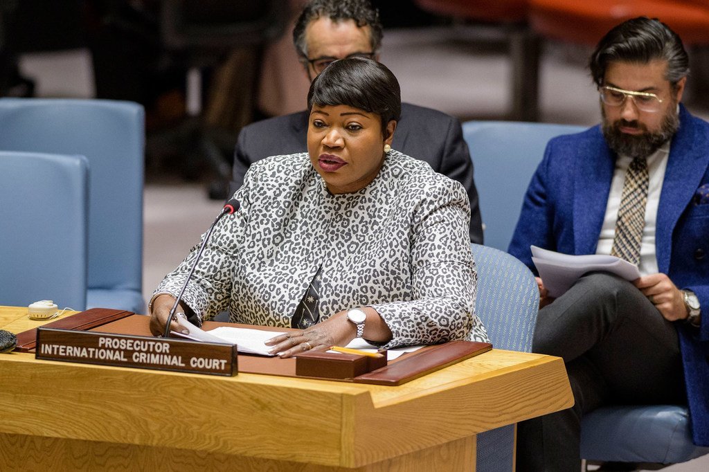 Fatou Bensouda, Procureur de la Cour pénale internationale, informe les membres du Conseil de sécurité des Nations Unies de la situation en Libye.