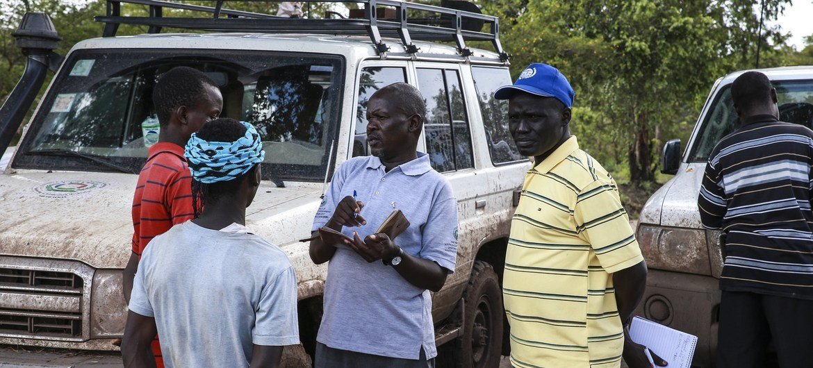 فريق مشترك من حماية الطفل في جنوب السودان يتفقد موقع سو