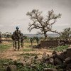 UN peacekeepers in the Mopti region of central Mali during a military operation.