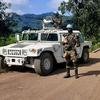 Des Casques bleus de l'ONU en patrouille en République démocratique du Congo.