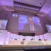 联合国秘书长古特雷斯通过视频在第十四届联合国预防犯罪和刑事司法大会开幕式上致辞。