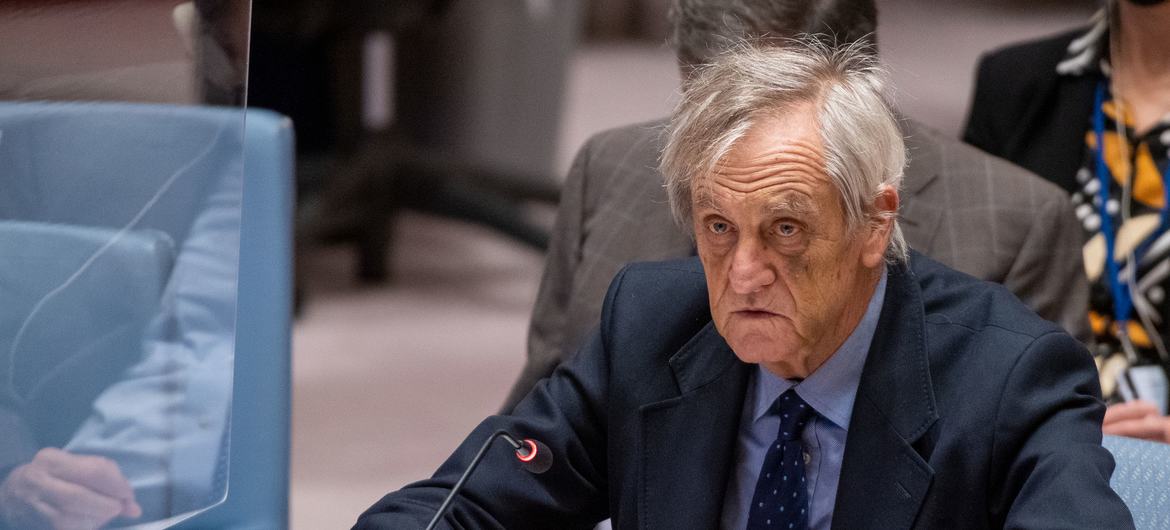 Nicholas Haysom, Special Representative for South Sudan and Head of the UN Mission in South Sudan, briefs Security Council member on the countries.