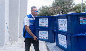 泛美卫生组织捐赠检测试剂盒，用于检测危地马拉的新型冠状病毒。