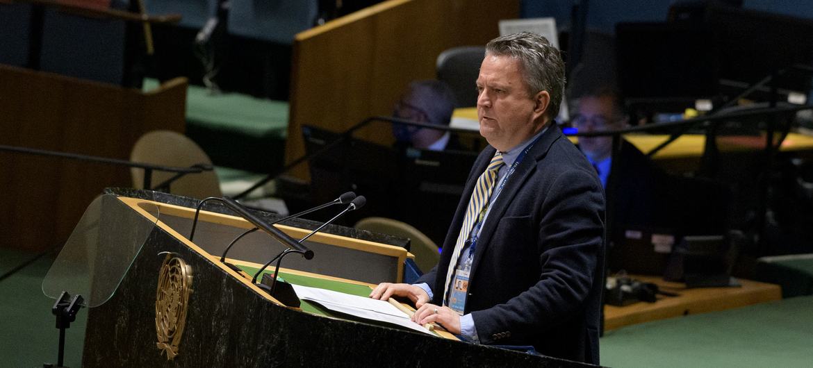 embaixador da Ucrânia na ONU, Sergiy Kyslytsya, abriu o debate relembrando os primórdios do Conselho de Direitos Humanos 