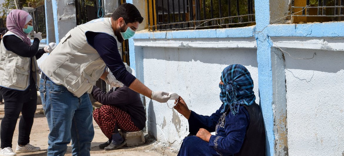 The UN is supporting vulnerable communities in Syria during the coronavirus pandemic.