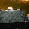 UN Secretary General António Guterres addresses the General Assembly as part of the selection process for another term as the UN Chief. 